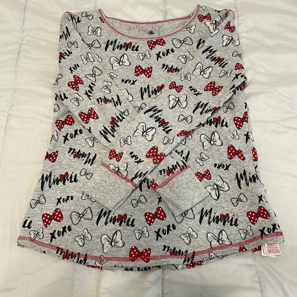 Disney Minnie Mouse Long Sleeve Shirt- Size Large